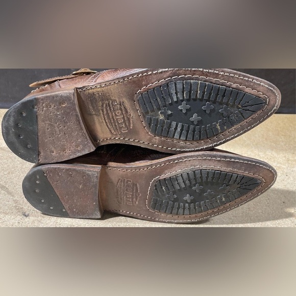 Bed Stu Cobbler Organic Leather “Dipper” Distressed Ankle Boots w/Fringe, Size 8 - Picture 7 of 16